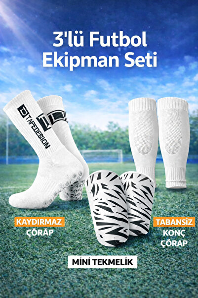 Tayzon 3’lü Futbol Seti Mini Tekmelik + Kaydırmaz Çorap + Tabansız Konç Çorap