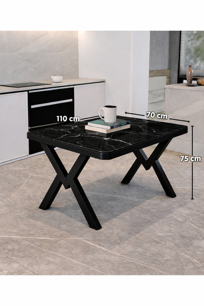 Avenza Furniture Avenza Living Metal Ayaklı Çalışma Masası Mermer Desen Çok A...