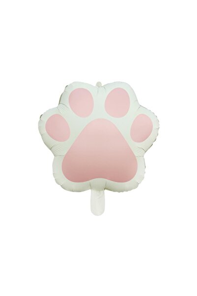 Patladı Gitti Retro Pink Colored Paw Foil Balloon 52-45 cm