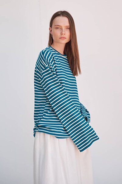 mavi limon Çizgili Basic
