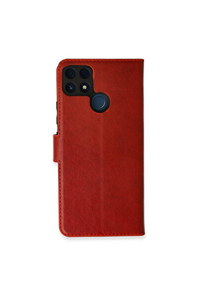 cepmoda Realme "C25" Cover Case with Leather Stitched Cases, Card Holder Inte...