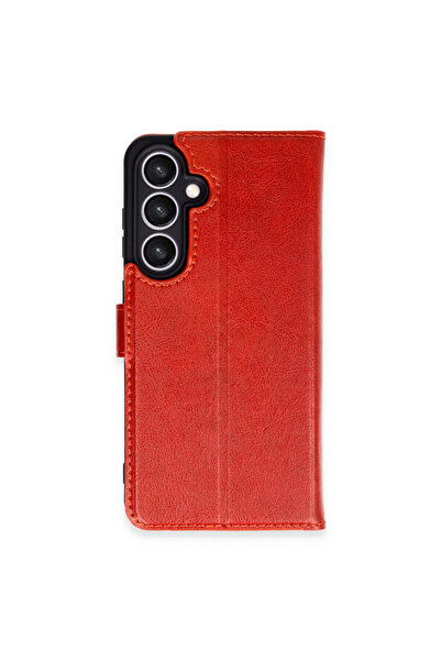 cepmoda Samsung "S24 Fe" Cover Leather Case with Stitched Edges, Internal Car...
