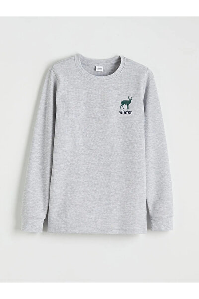 LC Waikiki Siva okrugla kragna pidžama za dečake