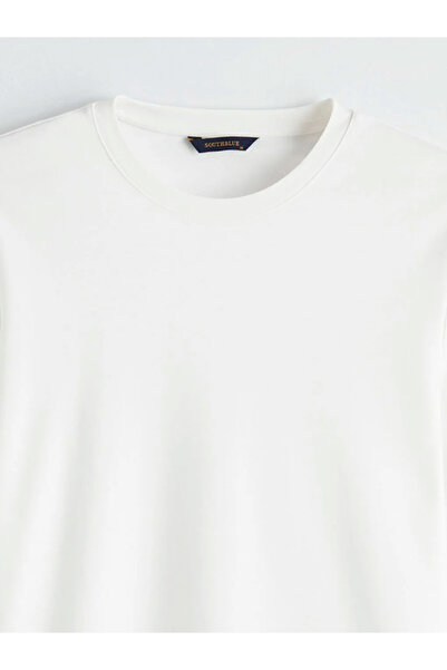 LC Waikiki Ecru Crew Neck Men's T-Shirt