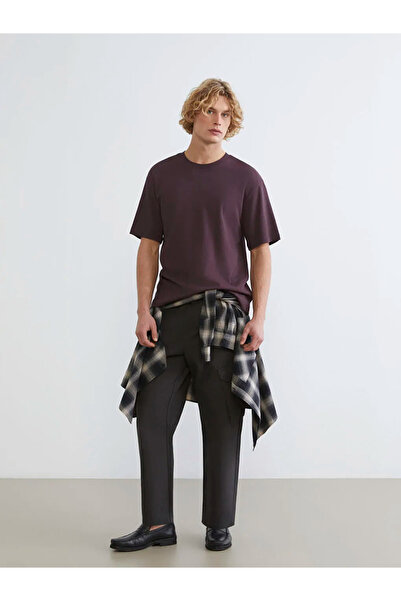 LC Waikiki Ανδρικό μπλουζάκι Plum Crew Neck