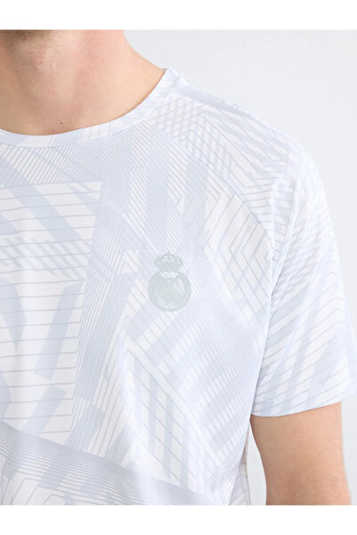 LC Waikiki Siva okrugla kragna Real Madrid Štampano muška majica