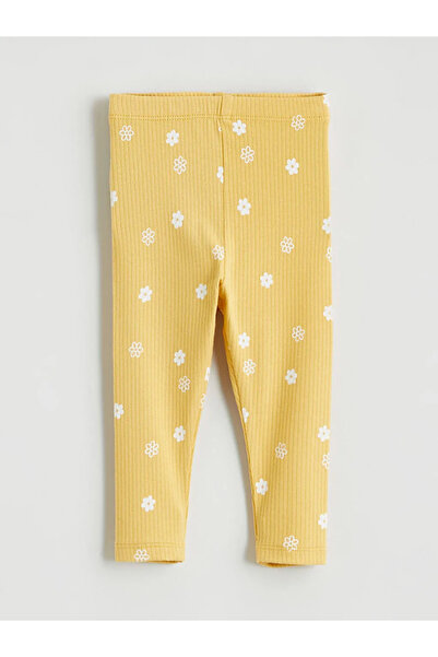 LC Waikiki Ecru Floral Baby Girl Shirt and Leggings