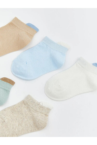 LC Waikiki Beige Basic Baby Boy Booties Socks 5-Pack