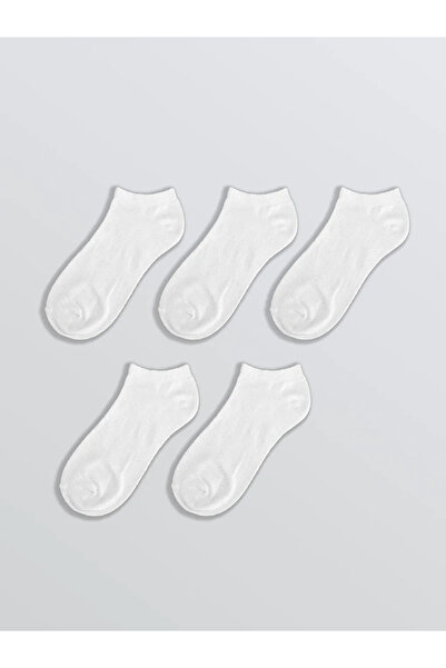 LC Waikiki White Men's Booties Socks 5 Pack