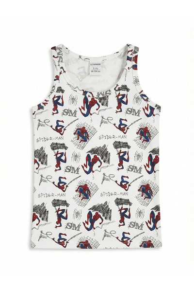 LC Waikiki White Spider-Man Printed Boys' Undershirt 2-Pack