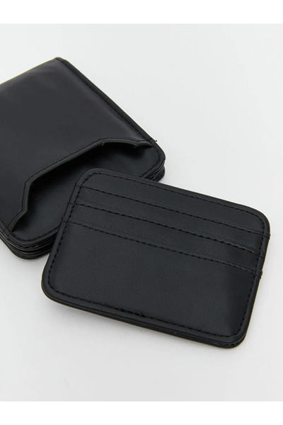 LC Waikiki Ανδρικό πορτοφόλι Black Leather Look