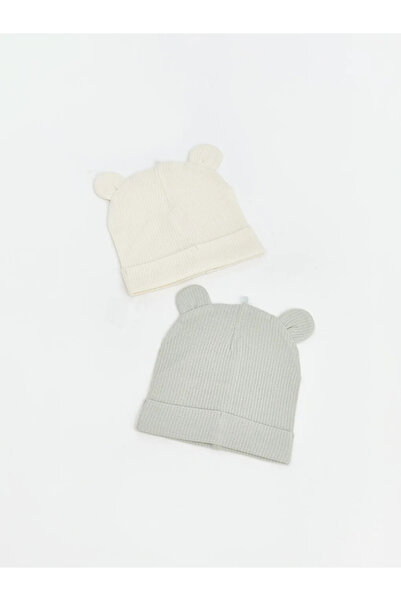 LC Waikiki Green Ear Detailed Baby Boy Beanie Set of 2