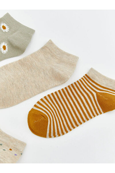 LC Waikiki Green Patterned Women's Booties Socks 5-Piece