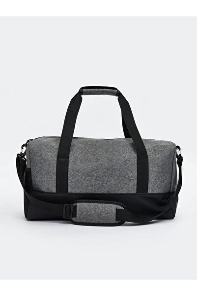 LC Waikiki Anthracite Embroidered Men's Sports Bag