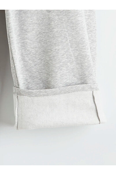 LC Waikiki Γκρι ελαστικό μέσης γκρι φούτερ παντελόνι για κορίτσια