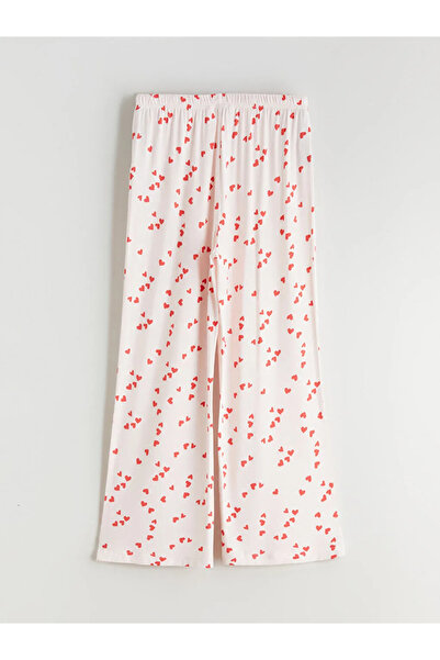 LC Waikiki Ροζ Γυναικείο Σετ Πιτζάμες με Λεπτομέρεια Δεσίματος και Σχέδιο Καρ...