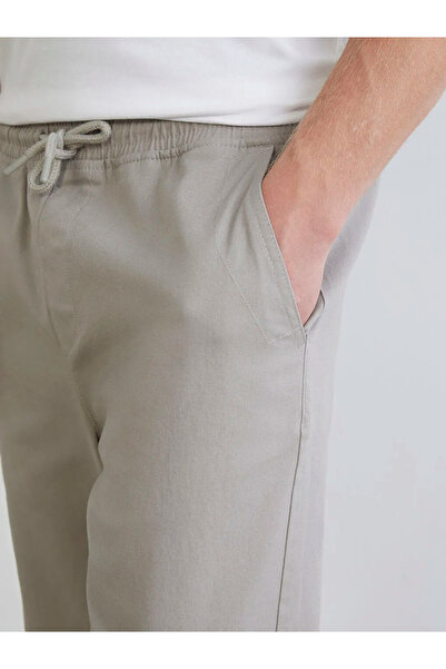 LC Waikiki Gray Standard Fit Men's Gabardine Jogger Pants