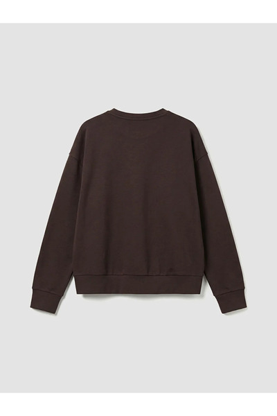 LC Waikiki Hanorac maro pentru femei, cu guler rotund, moale la atingere