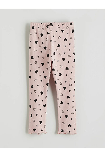 LC Waikiki Tricotaje pentru fete cu imprimeu inimioare roz, pantaloni de pijama