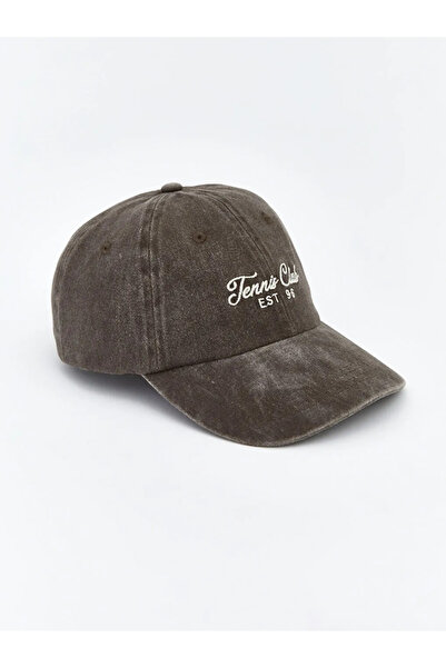 LC Waikiki Brown Text Embroidered Women's Cap Hat