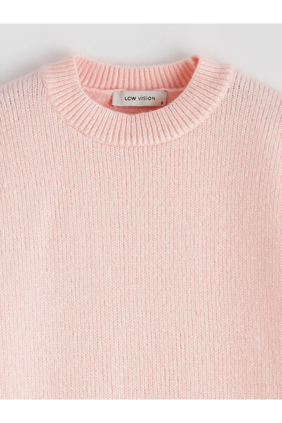 LC Waikiki Pink Crew Neck Women's Knitwear Sweater