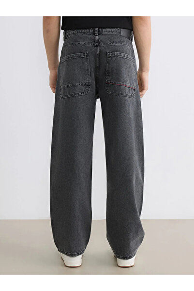 LC Waikiki Pantaloni de blugi pentru bărbați, antracit, croială super largă