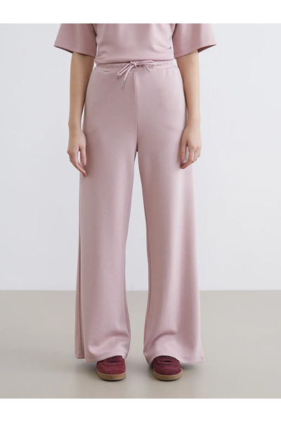 LC Waikiki Pink Soft Touch Women's Sweatpants with Elastic Waist