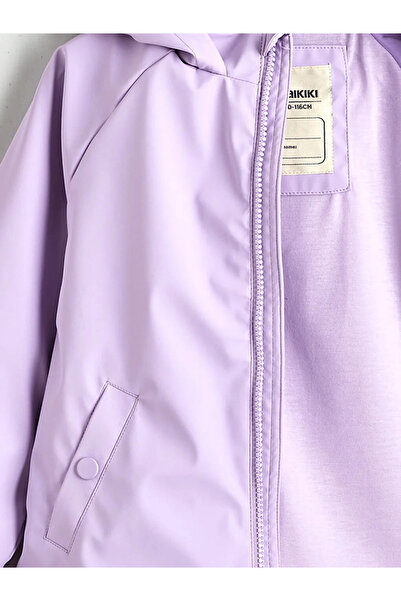 LC Waikiki Palton pentru fetiță liliac cu glugă