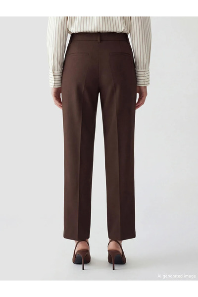 LC Waikiki Brown regular fit women's trousers