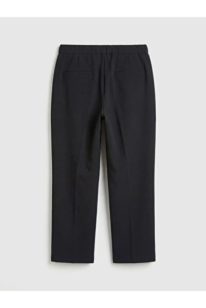 LC Waikiki Black Elastic Waist Carrot Cut Women's Trousers