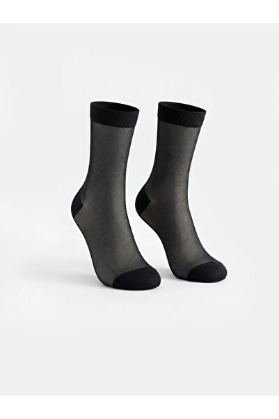 LC Waikiki Black 5 Denier Women's Socks 2-Pack