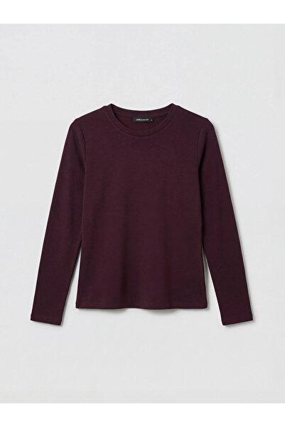 LC Waikiki Γυναικείο κορμάκι Plum Crew Neck