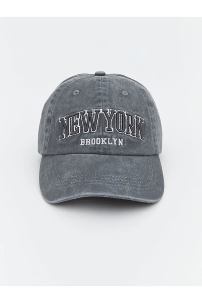 LC Waikiki Gray New York Embroidered Women's Cap Hat
