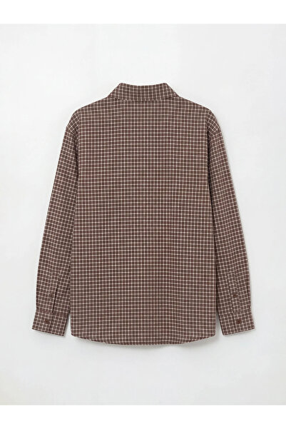 LC Waikiki Кафява карирана риза за момчета