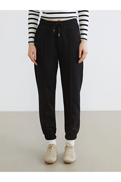 LC Waikiki Black Elastic Waist Women's Jogger Sweatpants