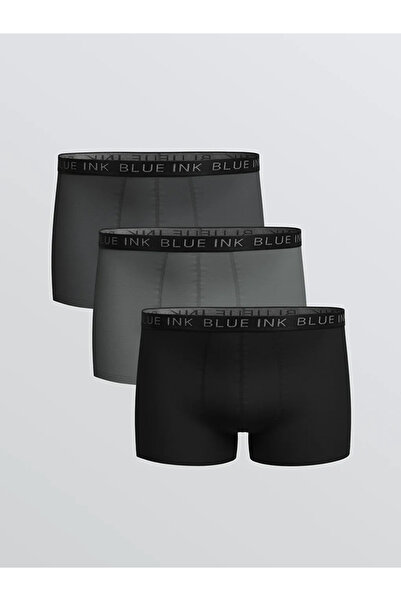 LC Waikiki Gray Standard Fit Cotton Flexible Men's Boxers Set of 3