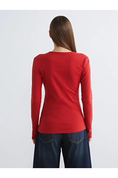LC Waikiki Red Crew Neck Women's Bodysuit