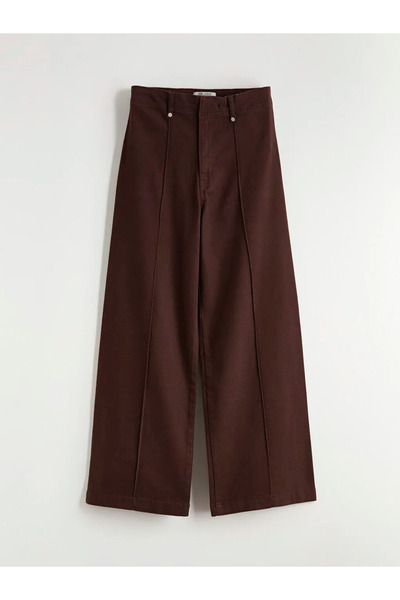 LC Waikiki Brown Wideleg Women's Jean Trousers