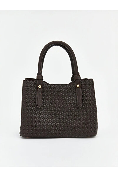 LC Waikiki Γυναικεία τσάντα ώμου καφέ δερμάτινη εμφάνιση