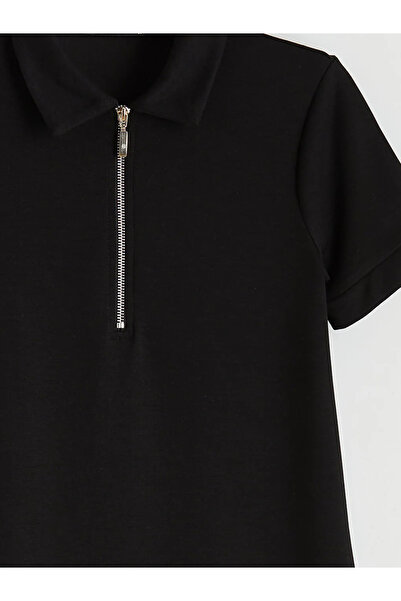 LC Waikiki Black Polo Neck Soft Touch Dress