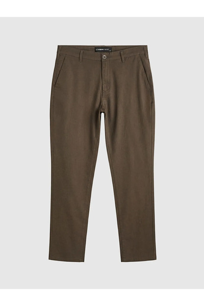 LC Waikiki Brown Regular Fit Men's Gabardine Chino Trousers