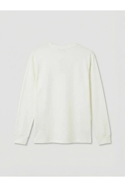 LC Waikiki Ecru Crew Neck Men's Sweatshirt