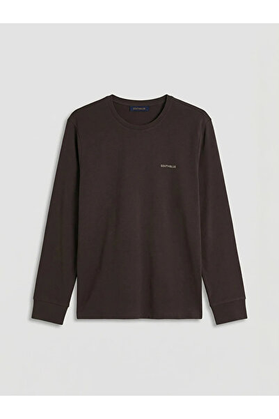 LC Waikiki Brown Crew Neck Men's Sweatshirt