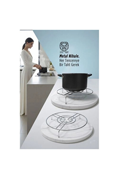 shopwave Juliette Series Chrome Metal Trivet - 19 cm Heat Resistant Luxury Po...