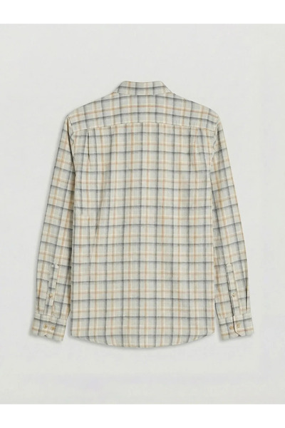 LC Waikiki Gray Regular Fit Plaid Men's Shirt