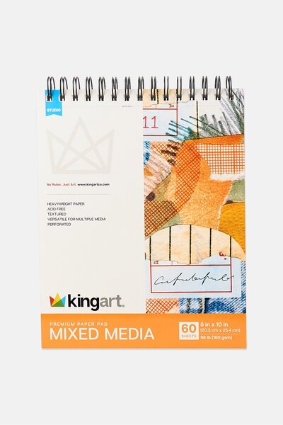 Kingart 60 Sheets Premium Spiral Paper Pad, Multicolor