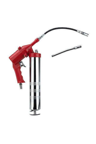 OEM Pistol de gresat pneumatic 400 ml, 6 bar, furtun flexibil 25 cm, racord 1/4”