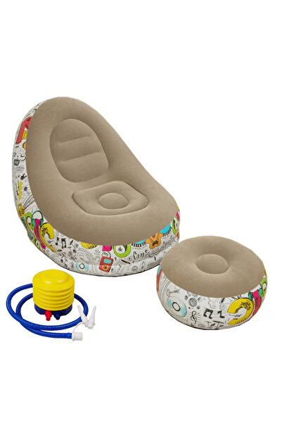 OEM Canapea gonflabilă cu suport pentru picioare, PVC flocking