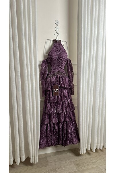 Ora lace evening dress