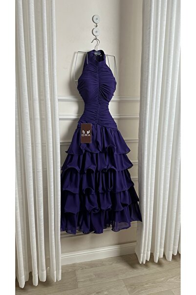 Ora Purple evening dress